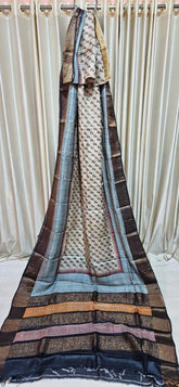 Pure tussar silk print saree